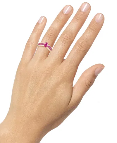 Macy's Gemstone (1-1/10 Ct. T.w.) & Diamond (1/5 Ct. T.w) Oval Ring In 14k Gold