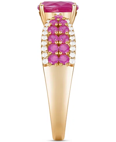 Macy's Gemstone (1-1/10 Ct. T.w.) & Diamond (1/5 Ct. T.w) Oval Ring In 14k Gold