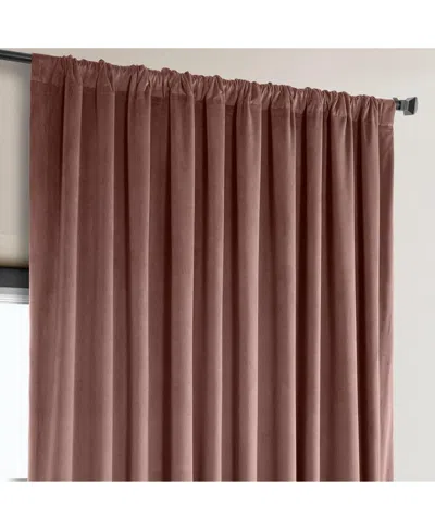 Half Price Drapes Wild Rose Extra Wide Heritage Plush Velvet Room Darkening Curtain