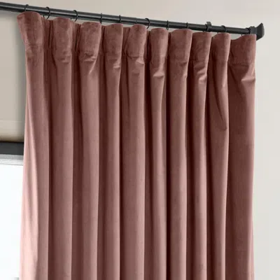 Half Price Drapes Wild Rose Extra Wide Heritage Plush Velvet Room Darkening Curtain
