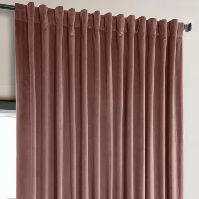 Half Price Drapes Wild Rose Extra Wide Heritage Plush Velvet Room Darkening Curtain