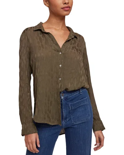 Bella Dahl Flowy Button Down Shirt In Green