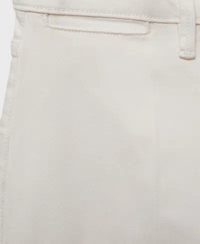 Mango Women's High-rise Wide Leg Jeans In White