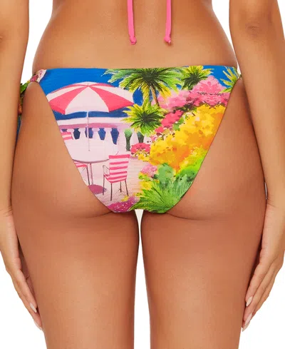 Becca Positano Reversible Tie Side Bikini Bottoms In Multi