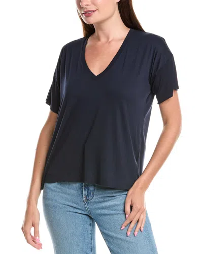 Splendid Bamboo V-neck T-shirt In Black