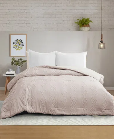 Unikome All Season Textured Jacquard Down Alternative Comforter, King