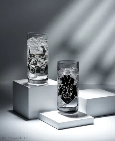 Joyjolt Star Wars Dark And Light Silhouette Tall Drinking Glasses, Set Of 2