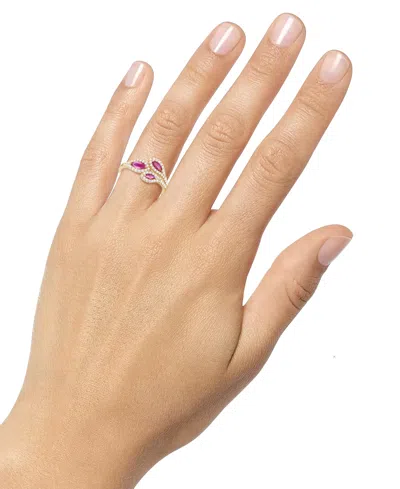 Macy's Gemstone (5/8 Ct. T.w.) & Diamond (1/3 Ct. T.w.) Multi-stone Ring In 14k Gold