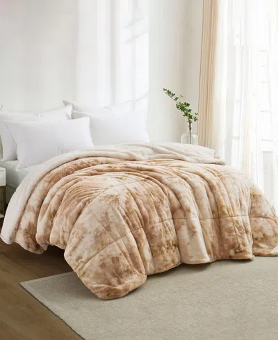 Unikome Reversible Medium Weight Plush Faux Fur Comforter, King