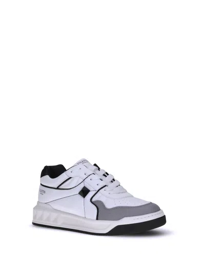 Valentino Low-top One Stud Sneakers In White