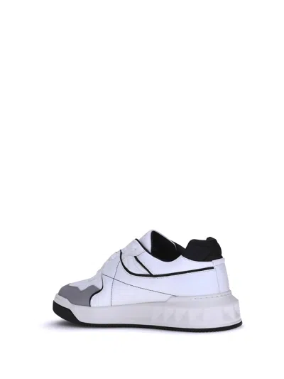 Valentino Low-top One Stud Sneakers In White