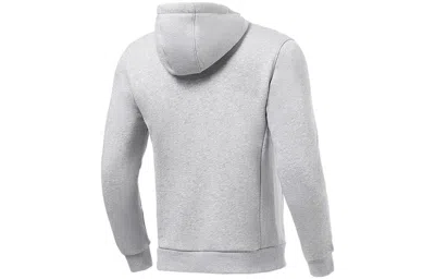 Li-ning Gym Series Logo Printing Fleece Lined Cardigan Jacket 'grey' In Gray