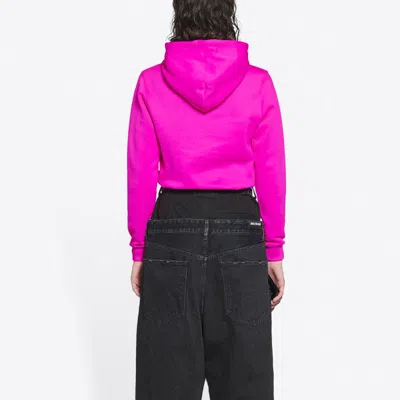 Balenciaga (wmns)  Fw21 Micro Mark Logo Drawstring Long Sleeves Hoodie Pink