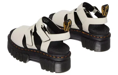 Dr. Martens' (wmns) Dr. Martens Ricki Nappa Lux Leather 3-strap Platform Sandals 'white Black'