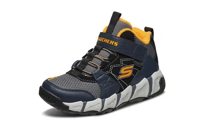 Skechers (gs)  Velocitrek Mid Peak Athletic Shoes 'grey Blue Yellow'