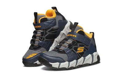 Skechers (gs)  Velocitrek Mid Peak Athletic Shoes 'grey Blue Yellow'