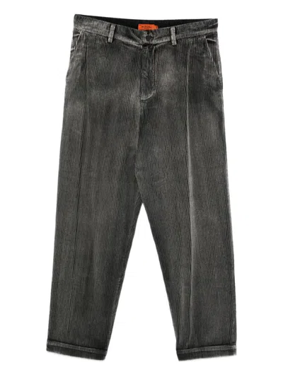 Barena Venezia Ribbed Corduroy Trousers In Gray