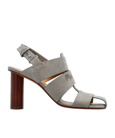 Jw Anderson Round Toe High Heel Sandals In Gray