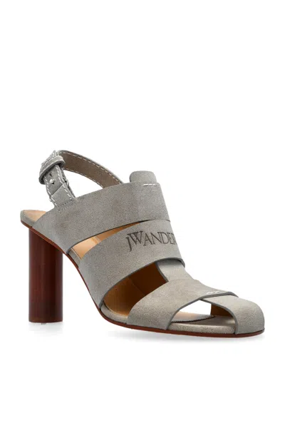 Jw Anderson Round Toe High Heel Sandals In Gray