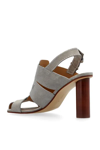 Jw Anderson Round Toe High Heel Sandals In Gray