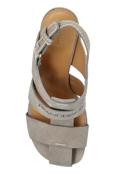 Jw Anderson Round Toe High Heel Sandals In Gray