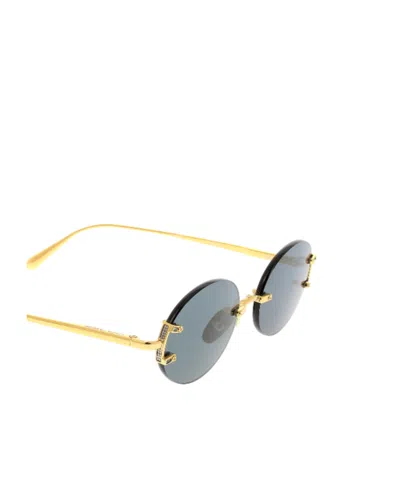 Linda Farrow Oval Frame Sunglasses