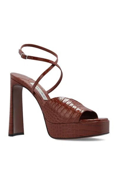 Jimmy Choo 125mm Karli Ankle-strap Heeled Sandals In Multi
