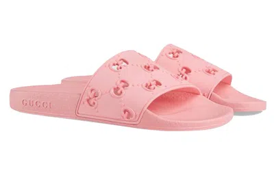 Gucci (wmns)  Gg Slide Rubber 'pink' In Multi