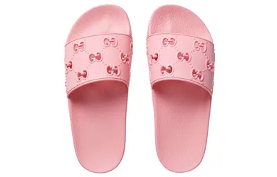 Gucci (wmns)  Gg Slide Rubber 'pink' In Multi
