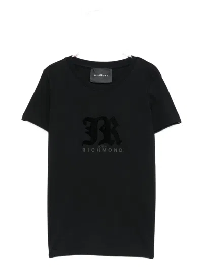 John Richmond Junior Logo-print T-shirt In Black
