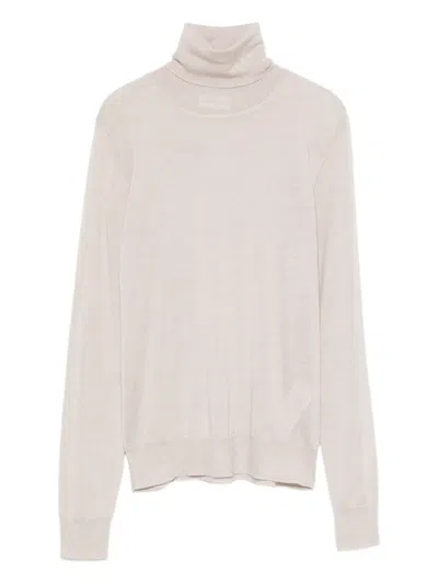 P.a.r.o.s.h Roll-neck Long-sleeved Sweater In Neutral