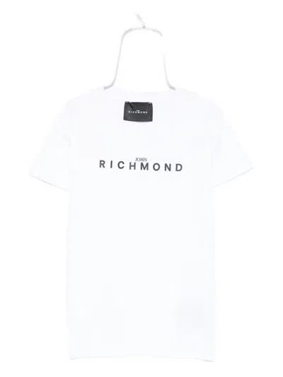 John Richmond Junior Logo-print Cotton T-shirt In White