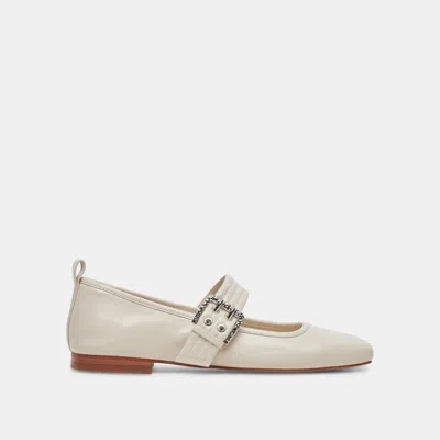 Dolce Vita Arora Ballet Flats Ivory Crinkle Patent