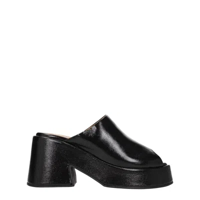 Ganni Black Leather Slipper
