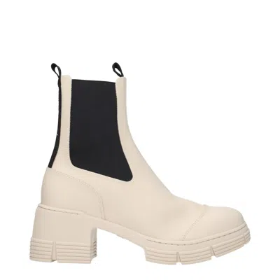 Ganni Gray Cotton Ankle