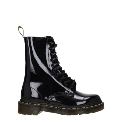 Dr. Martens Black Leather Ankle In Black