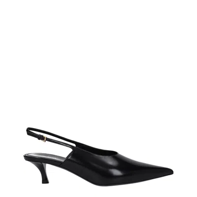 Givenchy Show Kitten-heel Slingback Leather Pumps