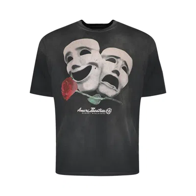 Pre-owned Amiri Theatre Masks Oversized Tee 'black' | Men's Size Xl