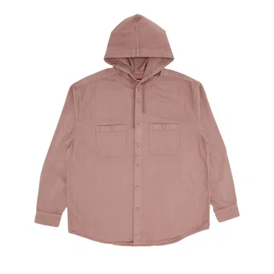 Pre-owned Supreme Hooded Denim Shirt 'dusty Pink' | Men's Size Xl