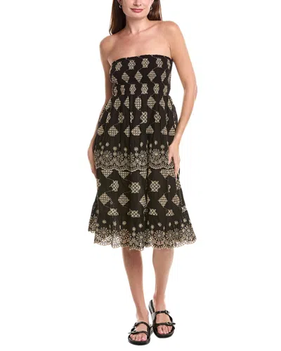 Pq Swim Evie Smocked Cover-up In Black