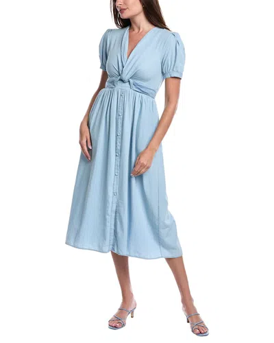 Sam Edelman Christy Twist Front Midi Dress In Blue
