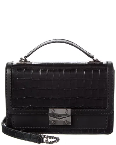 Karl Lagerfeld Corinne Medium Leather Shoulder Bag