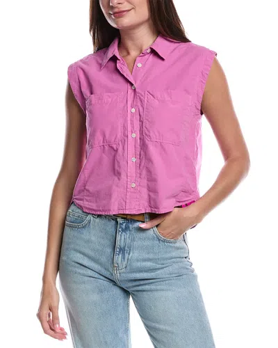 Nation Ltd Rylee Patch Pocket Shirt In Purple