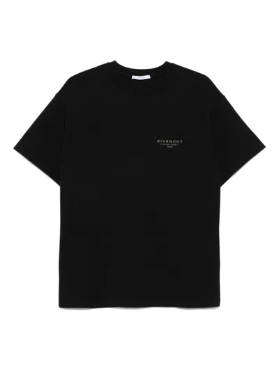 Givenchy Cotton T-shirt With Stamp Print Clothing In Black
