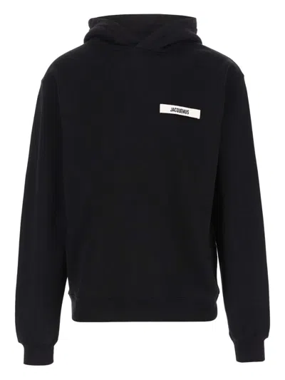 Jacquemus Gros-grain Hoodie In Black