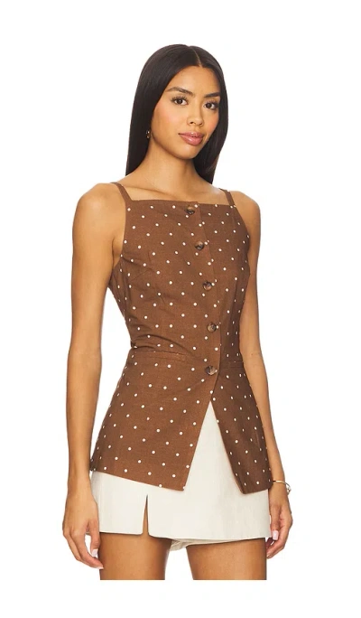 Elodie The Label Elsie Top In Brown