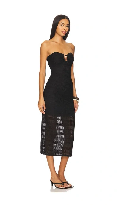 Astr Kasandra Bodycon Midi Dress In Black In Black
