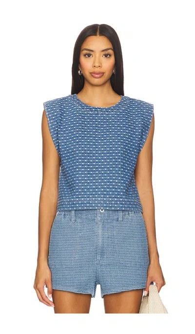 Favorite Daughter Arlo Sleeveless Top In Berlin In Blue