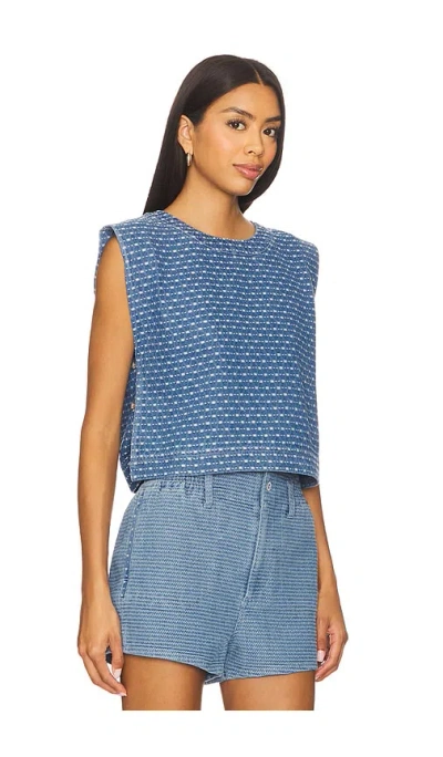 Favorite Daughter Arlo Sleeveless Top In Berlin In Blue