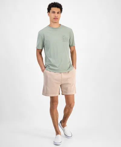 Sun + Stone Men's Short Sleeve Embroidered Crewneck T-shirt, Exclusively At Macy's In Green